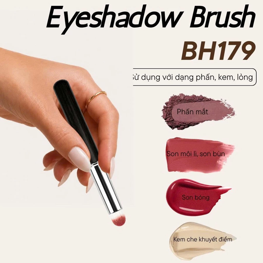Cọ Môi Cọ Nhấn Đuôi Mắt Dạng Kem Dạng Phấn Có Nắp BH Cosmetics Eyeshadow Brush BH179