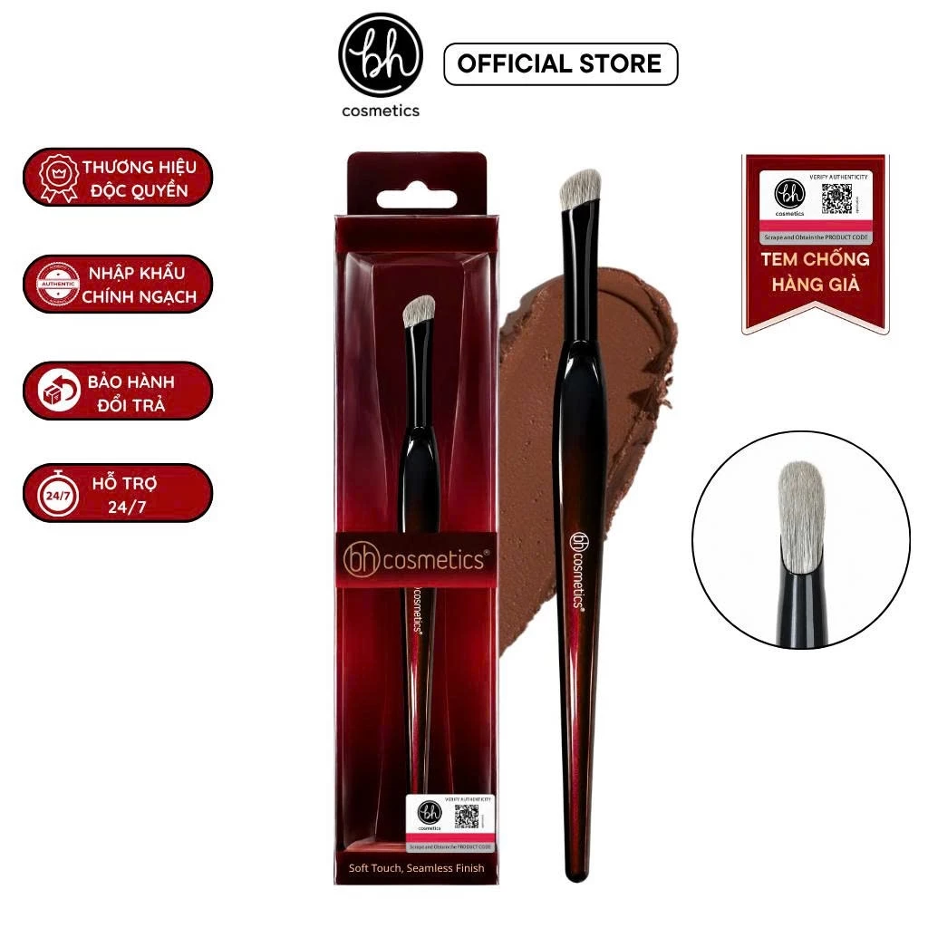Cọ Tạo Khối Sống Mũi Đầu Vát Dạng Kem Và Phấn BH Cosmetics Angled Concealer Brush BH020