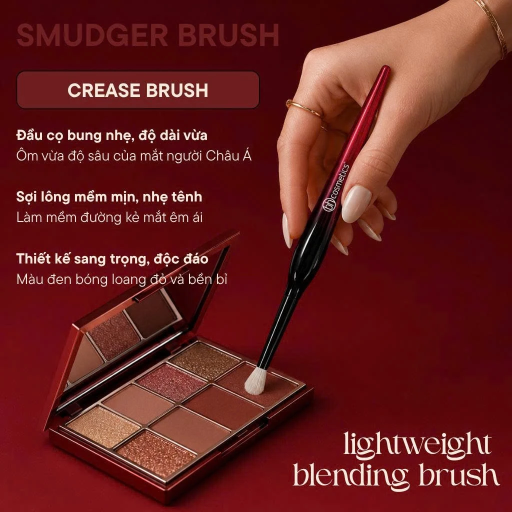 Cọ Blend Tán Phấn Mắt BH Cosmetics Crease Brush BH023 Lông Mềm Bám Phấn Tốt