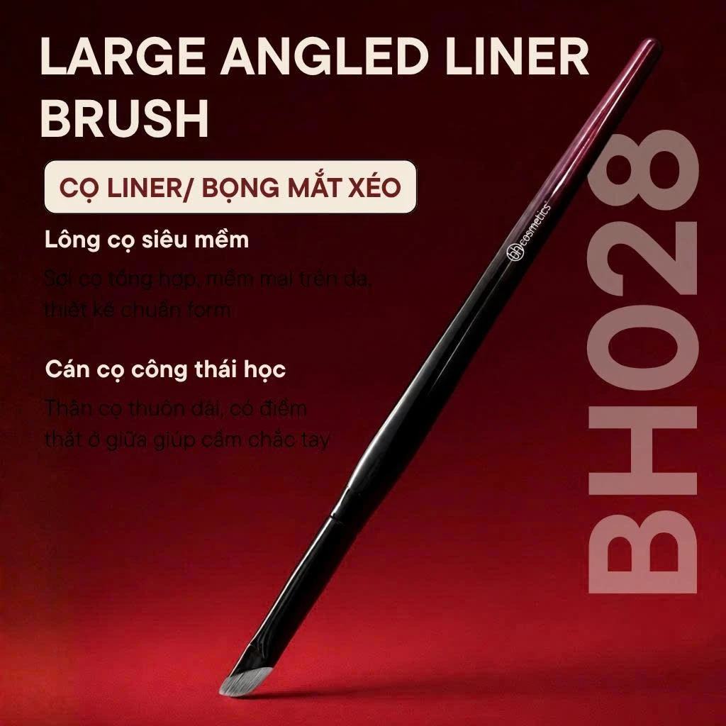 Cọ Trang Điểm Vẽ Bọng Mắt -Tém Mày-Kẻ Mắt Bh Cosmetics Large Angled Liner Brush BH028