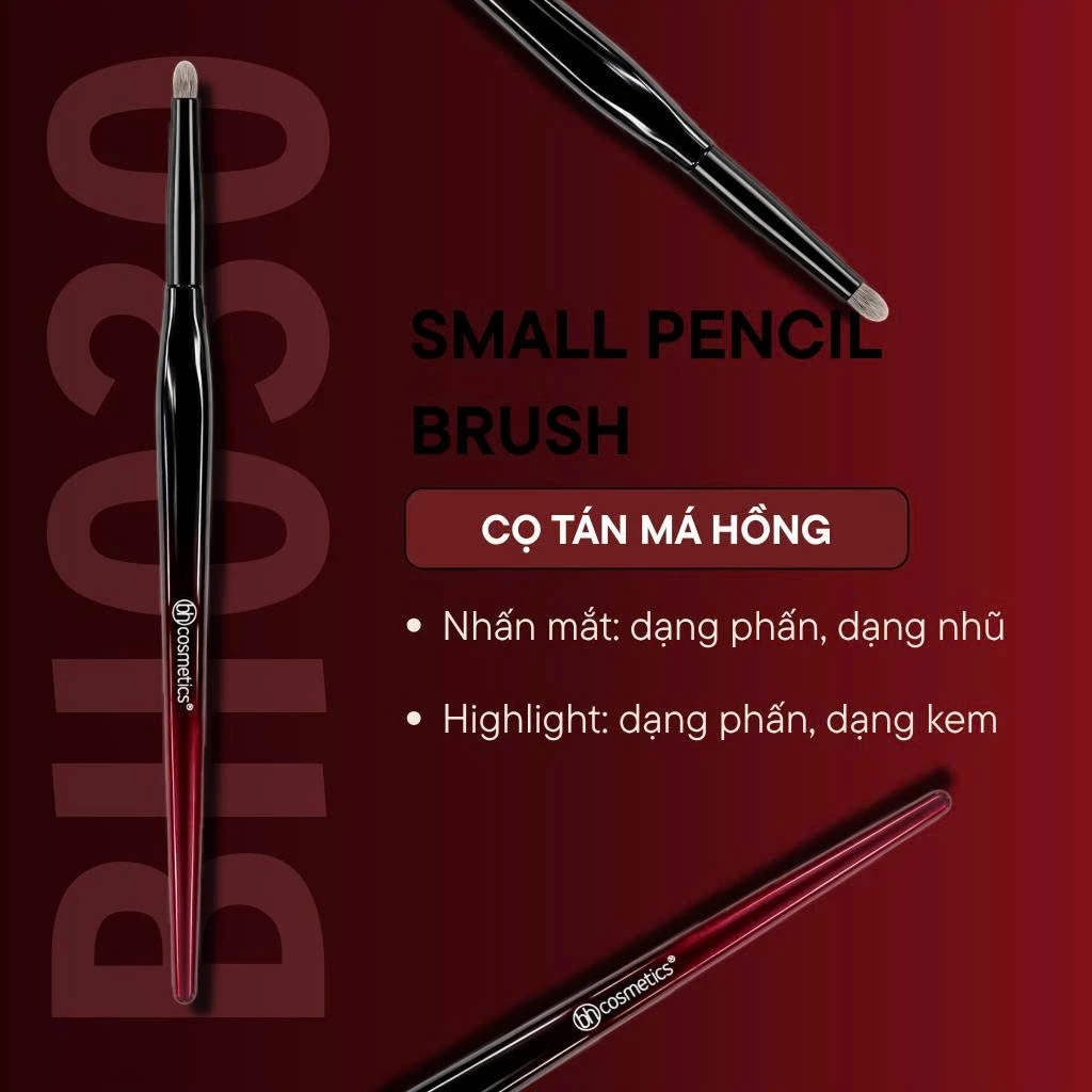 Cọ nhấn sáng - tán bầu mắt - tô sáng bọng mắt BH Cosmetics Small Pencil Brush BH030 lông mềm