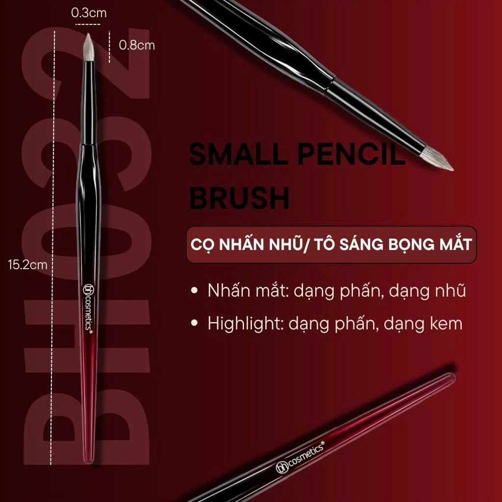 Cọ Che Khuyết Điểm Đầu Nhọn - Cọ Tô Sáng Bọng Mắt BH COSMETICS Small Pencil Brush BH032