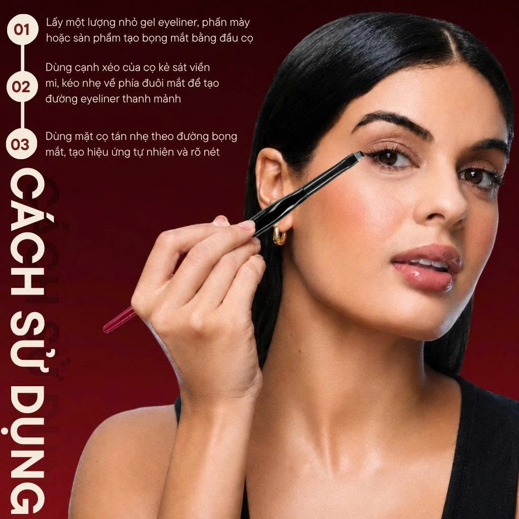 Cọ Kẻ Mày Eyeliner BH Cosmetics Vẽ Bọng Mắt Nét Mảnh Dùng Cho Chuyên Nghiệp Petit Angled Eyeliner/Concealer Brush BH034
