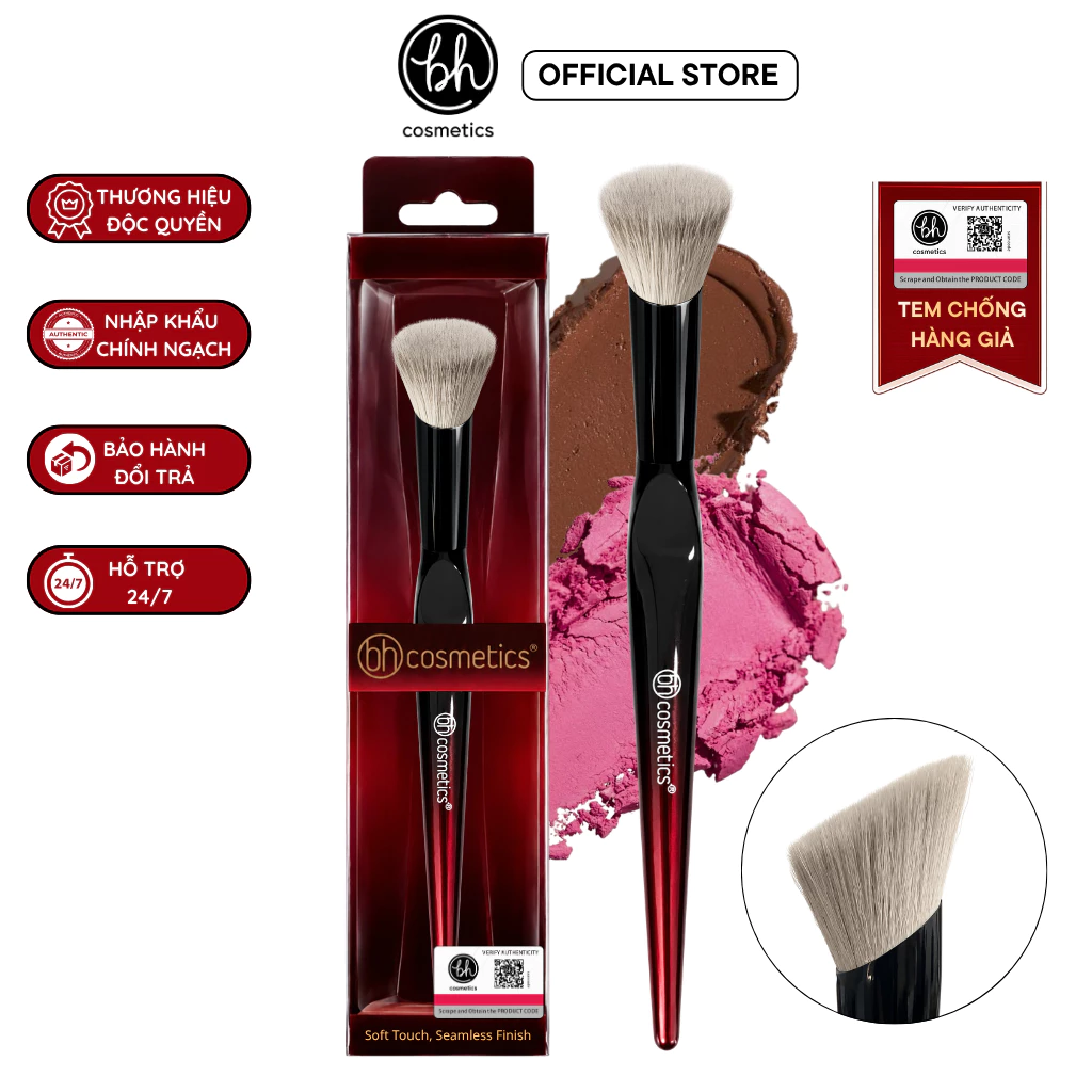 Cọ Trang Điểm Tạo Khối Cọ Má Hồng Setting Bh Cosmetics Angled Blush Brush BH007