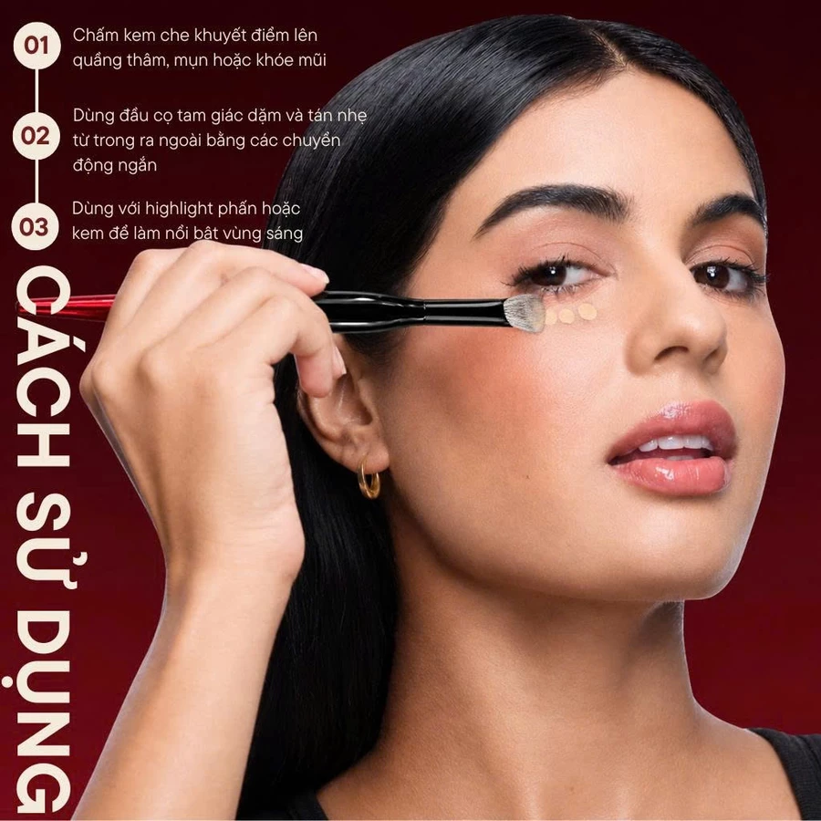 Cọ Che Khuyết Điểm Tam Giác Cọ Highlight Sáng BH COSMETICS Triangular Sloped Highlighter BH010