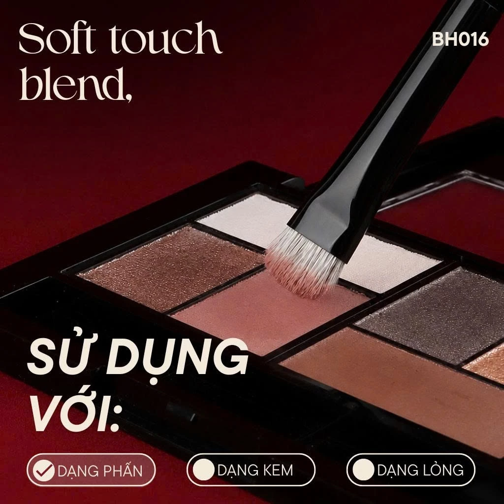 Cọ Trang Điểm Viền Và Tán Mắt Dưới BH Cosmetics SMUDGER BH016